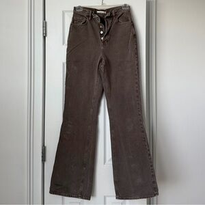 Women's PacSun High-Rise Bootcut Jeans in Brown